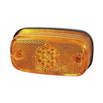 Durite 0-169-60 Amber LED Side Marker Lamp with Reflex Reflector and Screw Cable Connections - 24V PN: 0-169-60
